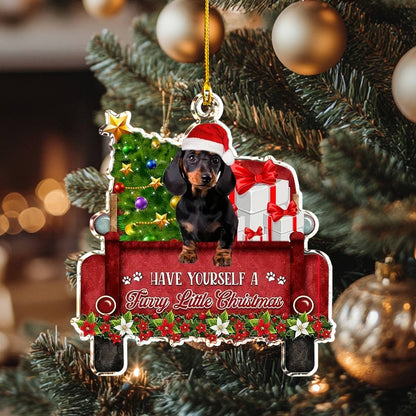 Shineful 2D Acrylic Ornament Merry Dachshund