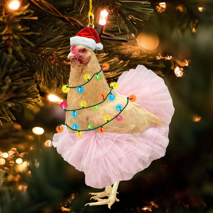 Shineful 2D Acrylic Ornament - Ballet Cluckmas Cheer