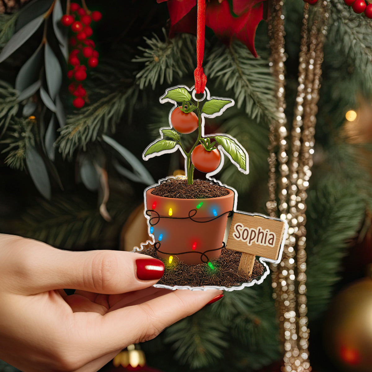 Shineful 2D Acrylic Ornament - Festive Tomato Plant