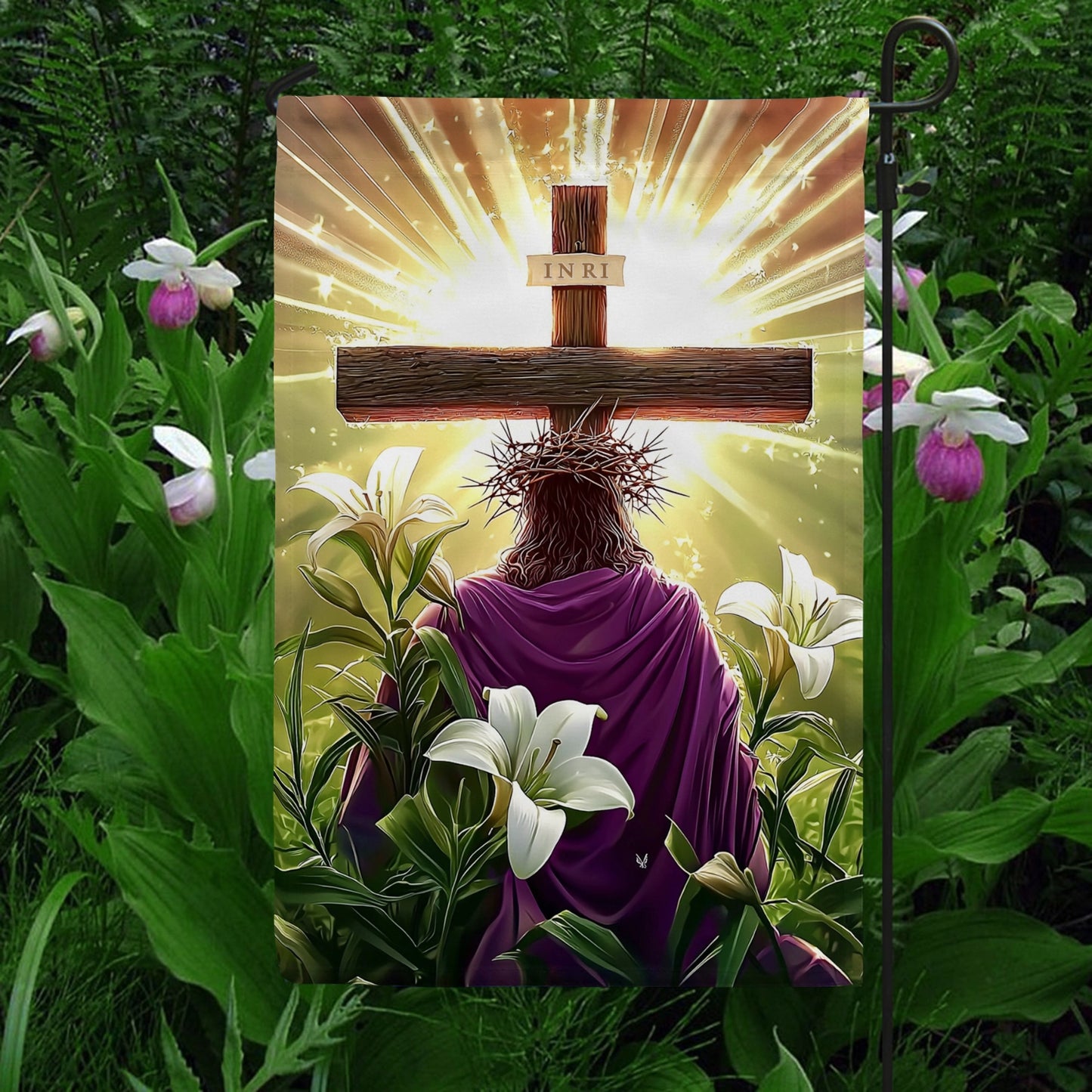 Shineful Garden Flag 12" x 18" Crown of Thorns