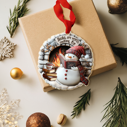 Shineful Personalized 2D Acrylic Ornament Red Books Are Worth Melting For