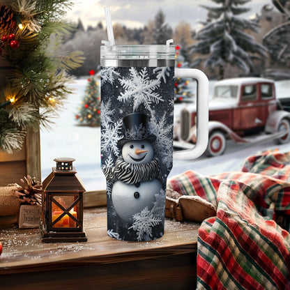 Shineful Glossy Tumbler Frosty Elegance Snowman