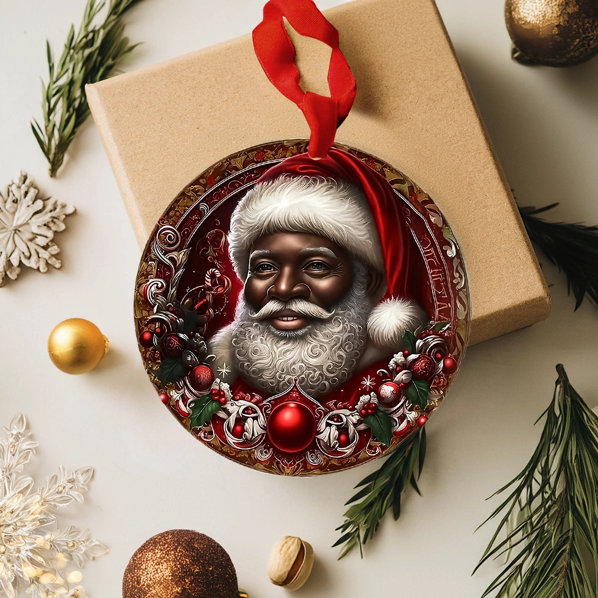 Shineful 2D Acrylic Ornament Joyful Santa