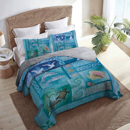 Shineful All Season Quilt 3-Piece Set Coastal Calm