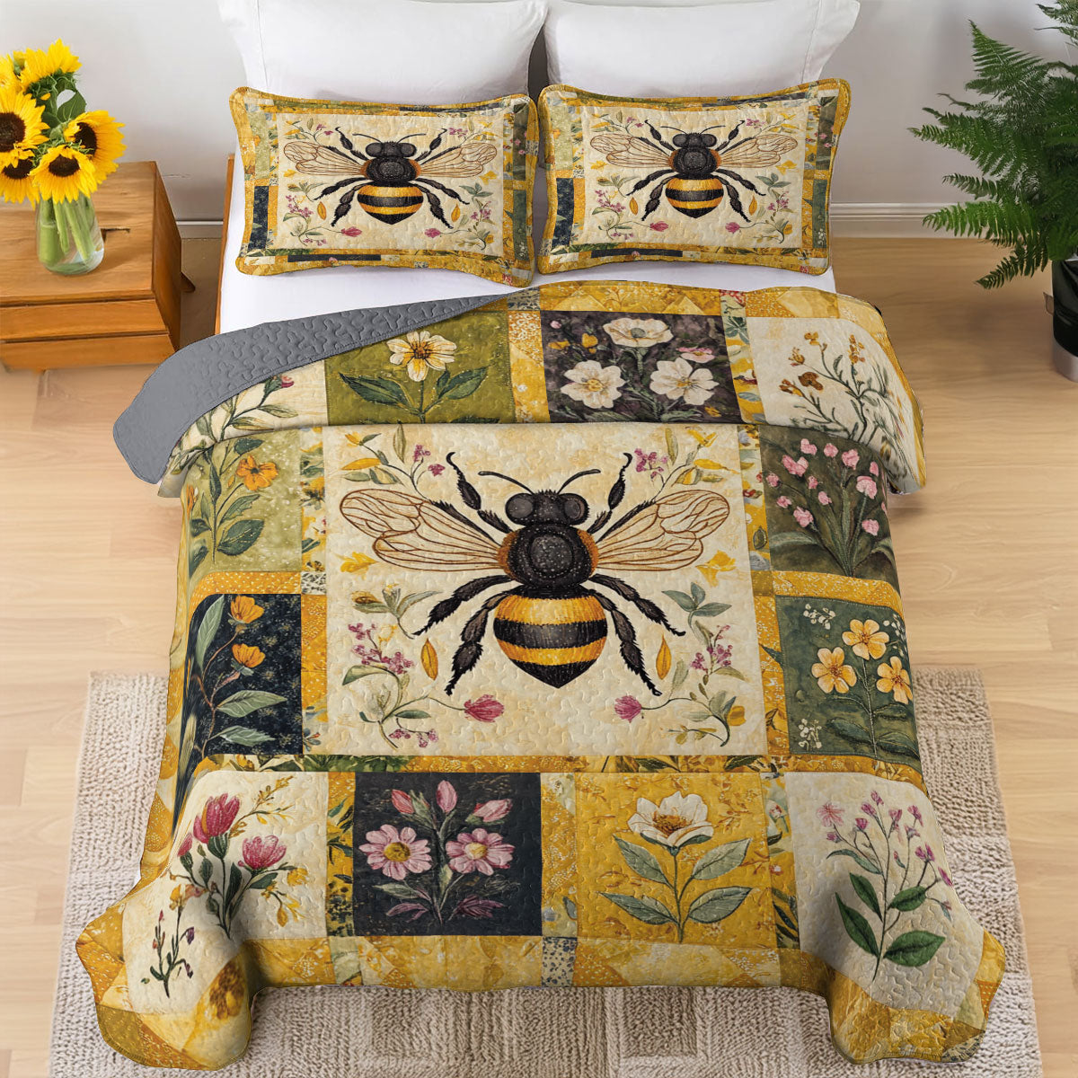 Shineful All Season Quilt 3-teiliges Set Bee Beautiful