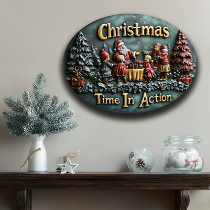 Shineful 2D Metal Sign Joyful Christmas Moments