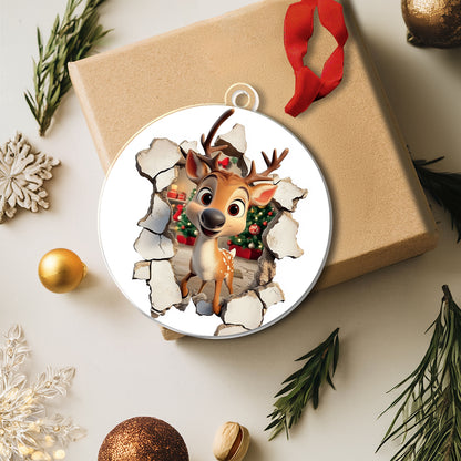 Shineful 2D Acrylic Ornament - Reindeer Breakthrough Christmas