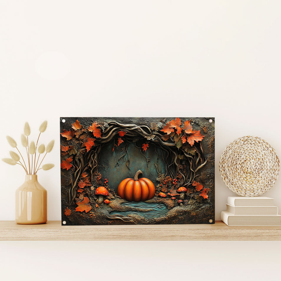 Shineful 2D Metal Sign Pumpkin Patch