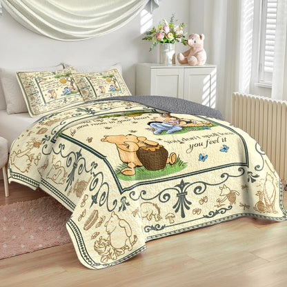 Shineful All Season Quilt 3-Piece Set Winnie the Pooh Cozy