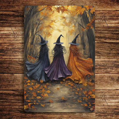 Shineful 2D Metal Sign Enchanted Forest Witches