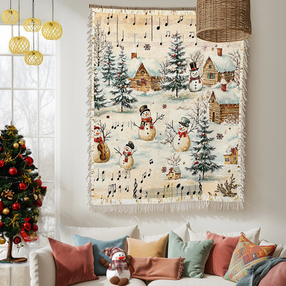 Shineful Woven Tapestry Throw Blanket - Snow Melody