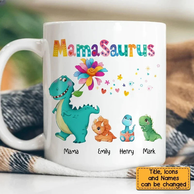 Shineful Mamasaurus Personalized Mug