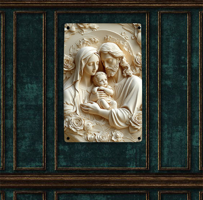 Shineful 2D Metal Sign Holy Familly