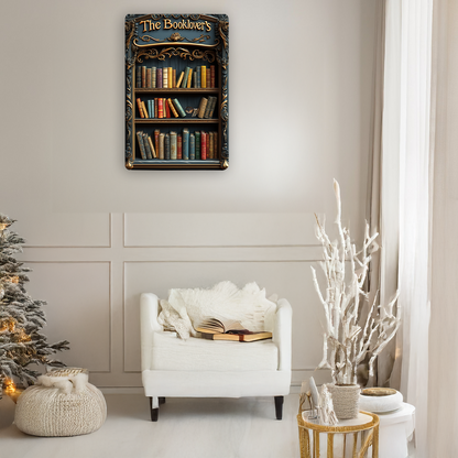 Shineful 2D Metal Sign Enchanted Bookshelf