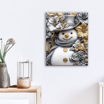 Shineful 2D Metal Sign - Elegant Frosty Snowman