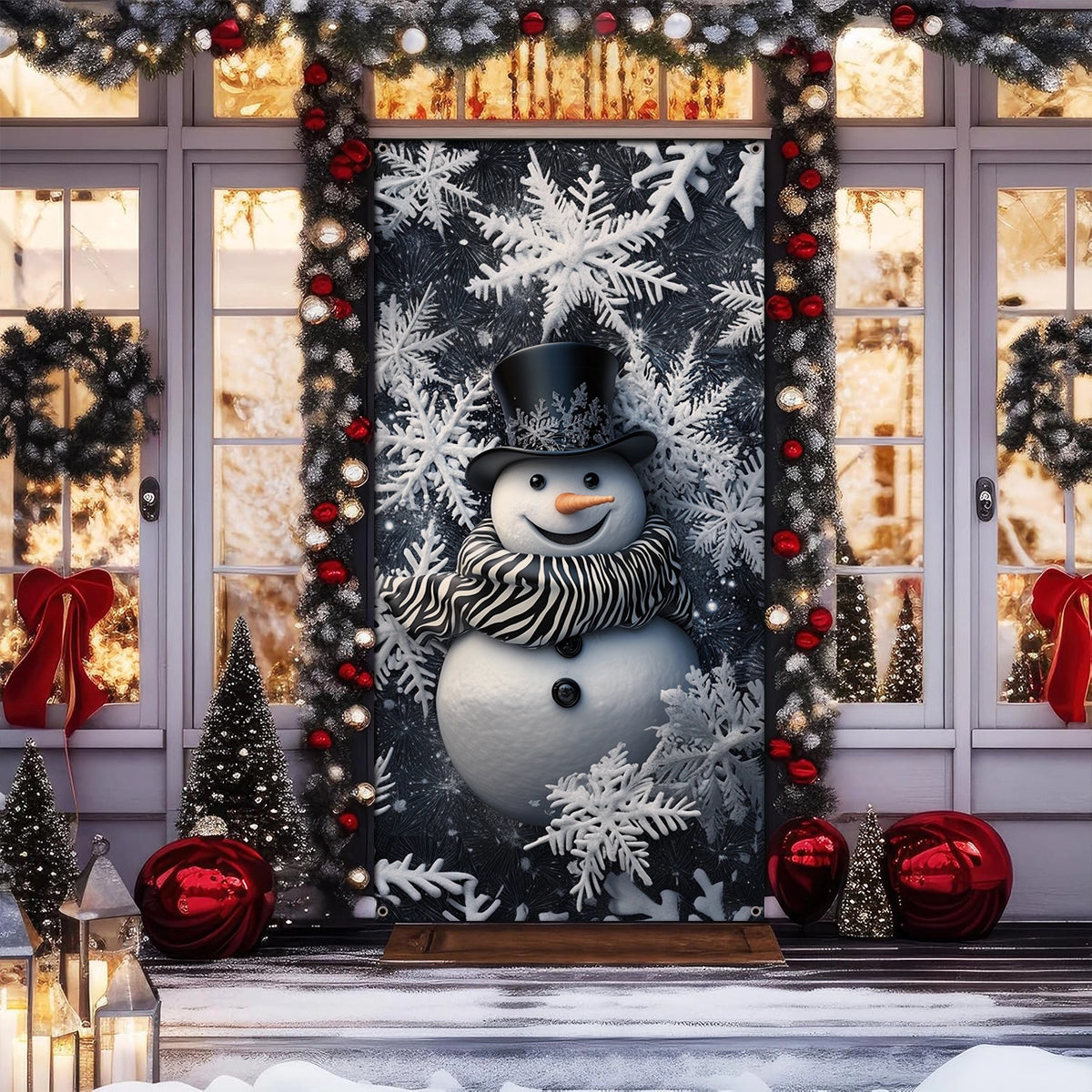 Shineful Door Cover Frosty Welcome