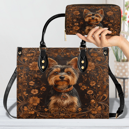 Shineful Leather Bag Timeless Yorkie Charm