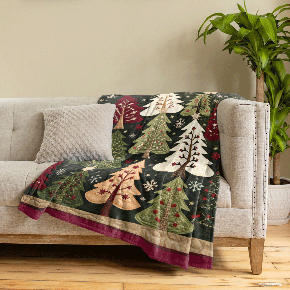 Shineful Fleece Blanket Winter Woods