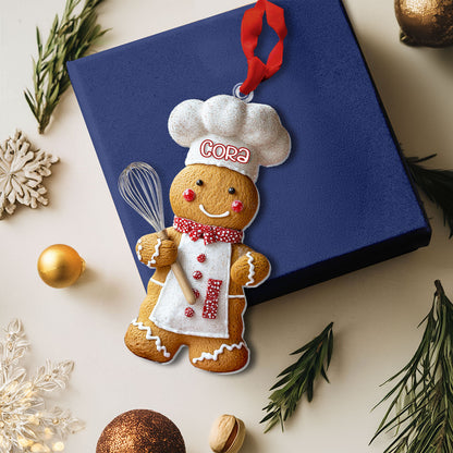 Ornement en acrylique 2D personnalisé et brillant, Gingerbread Masterchef