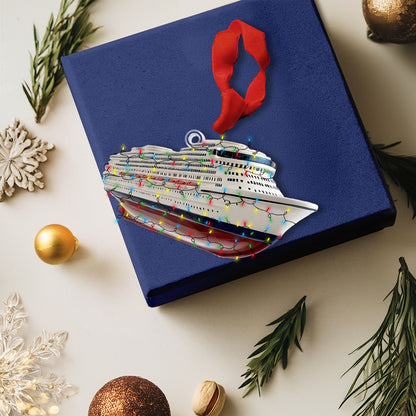 Shineful 2D Acrylic Ornament Personalized Christmas Cruise Ship