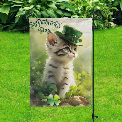 Shineful Garden Flag 12" x 18" Irish Cat Magic