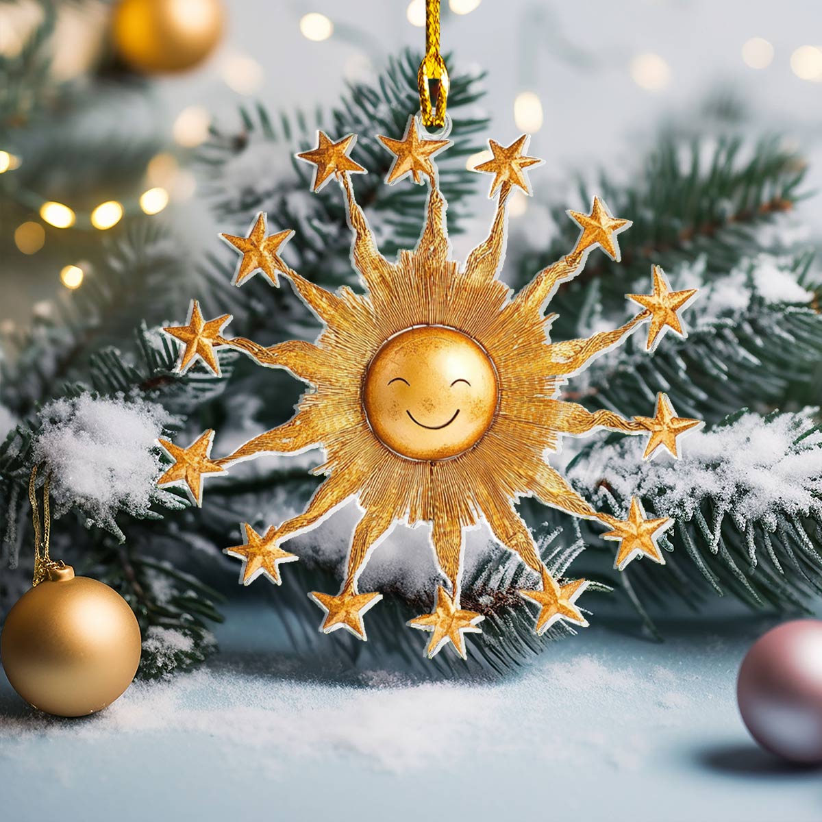 Shineful Acrylic Ornament Golden Sun