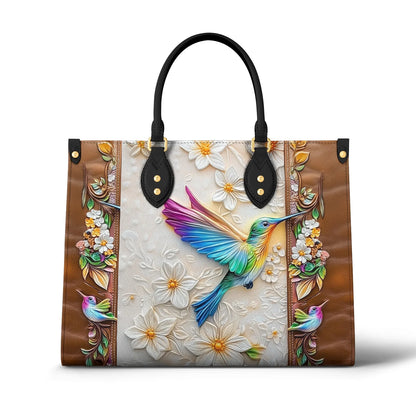 Shineful Leather Bag Fluttering Blooms