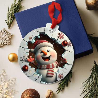 Shineful 2D Acrylic Ornament Happy Snowman