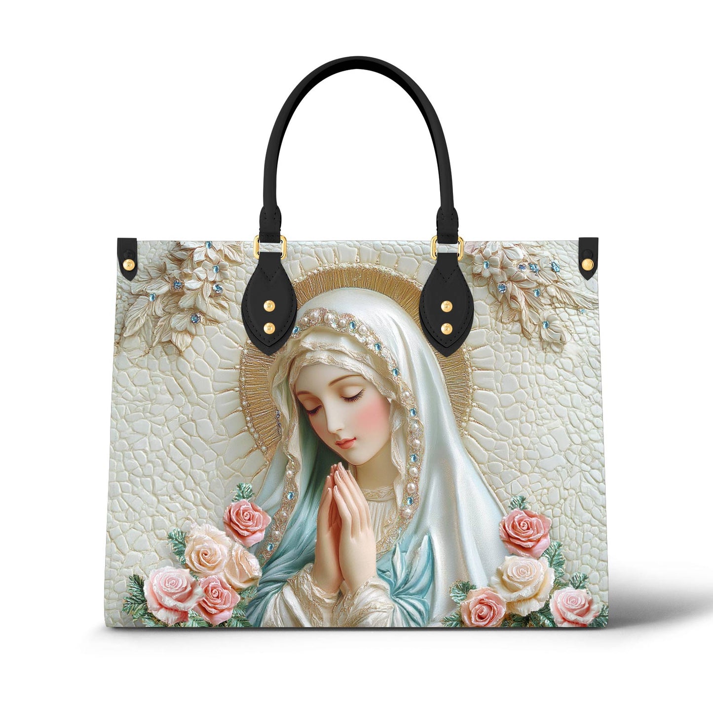 Glänzende Ledertasche Graceful Serenity Virgin Mary