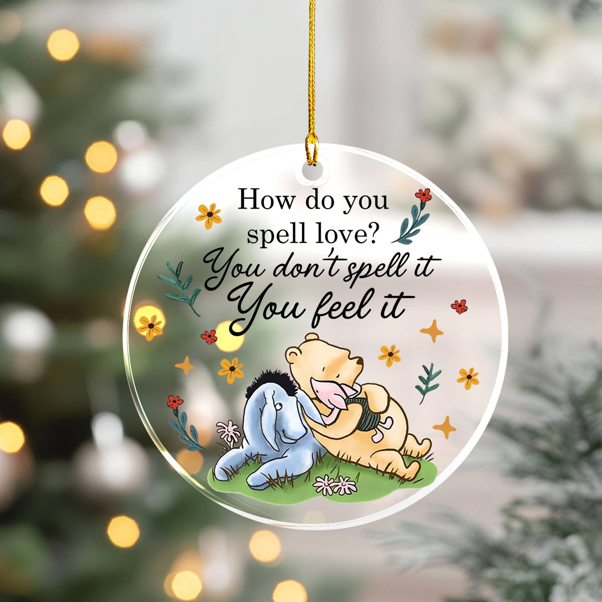 Shineful 2D Acrylic Ornament Pooh The Love