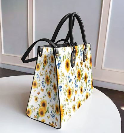 Shineful Leather Bag Little Sunflower And Butterfly