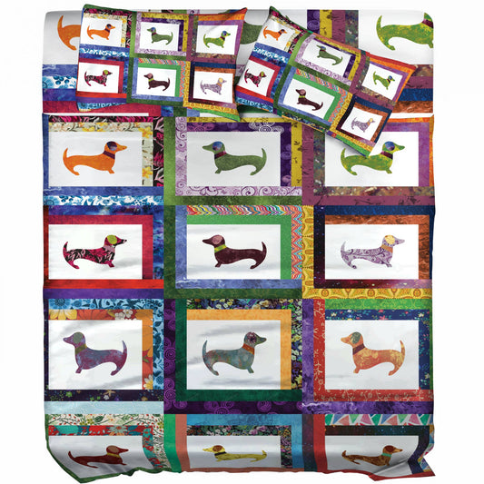 Shineful 4-Piece Bed Sheet Set Dachshund Friends