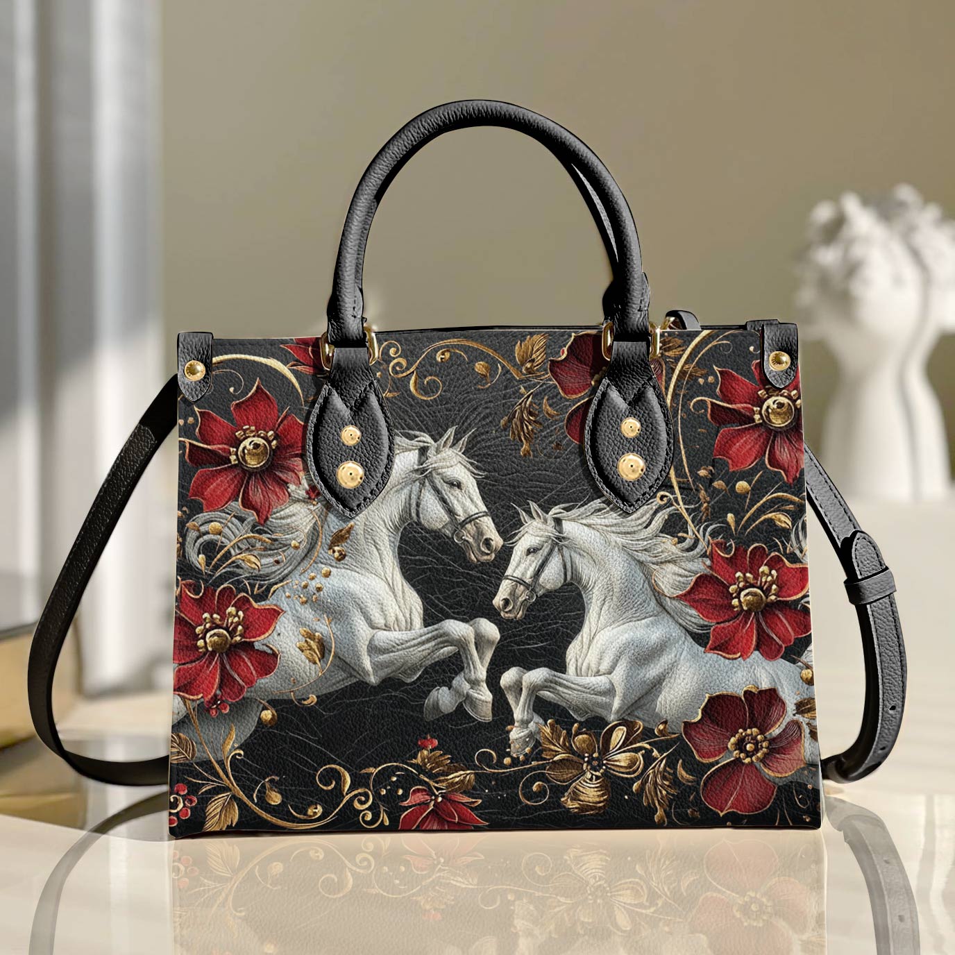 Glänzende Ledertasche Wild Grace