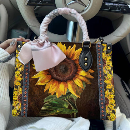 Shineful Leather Bag Sunflower Faith Hope