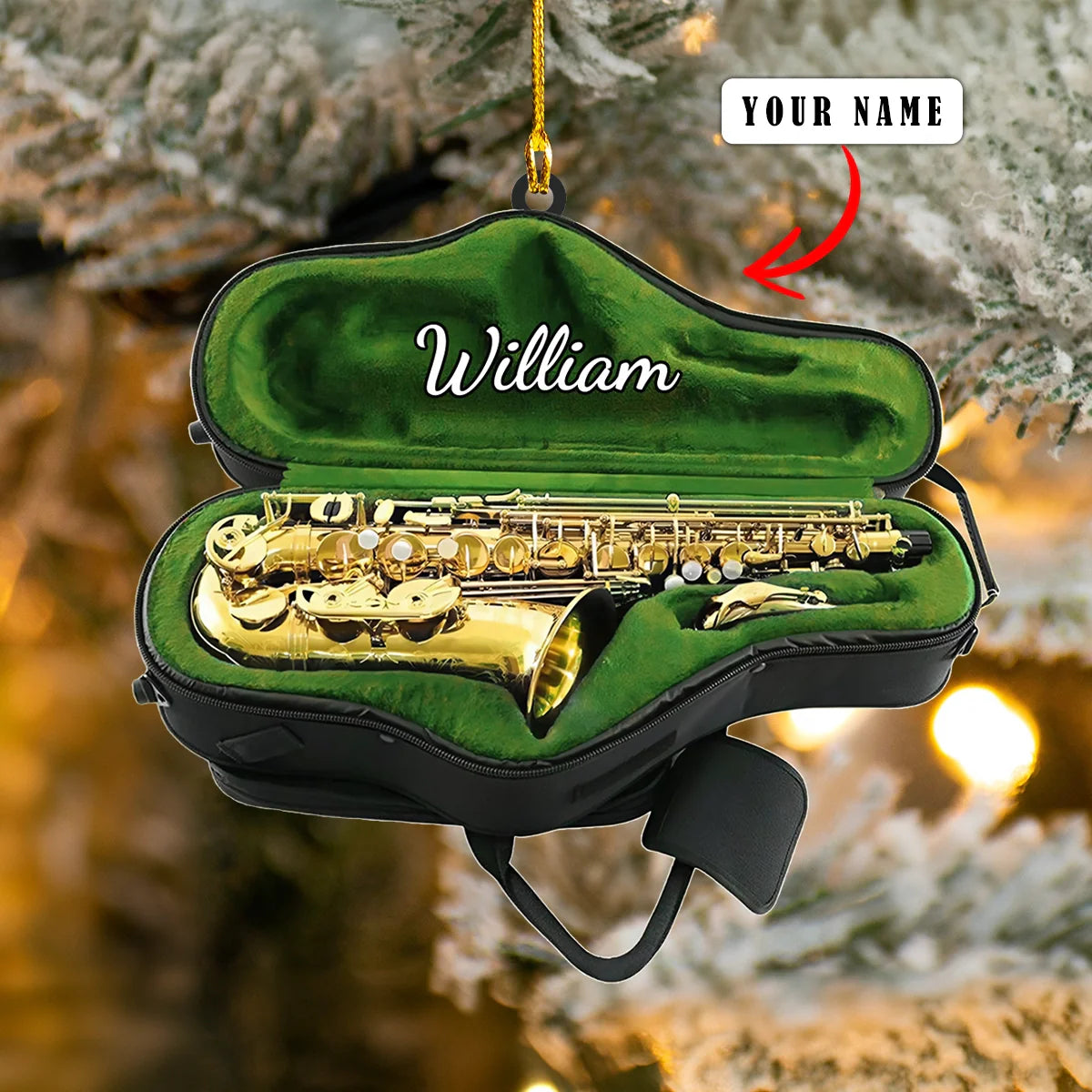 Shineful 2D Acrylic Ornament Personalized Saxophone Collection