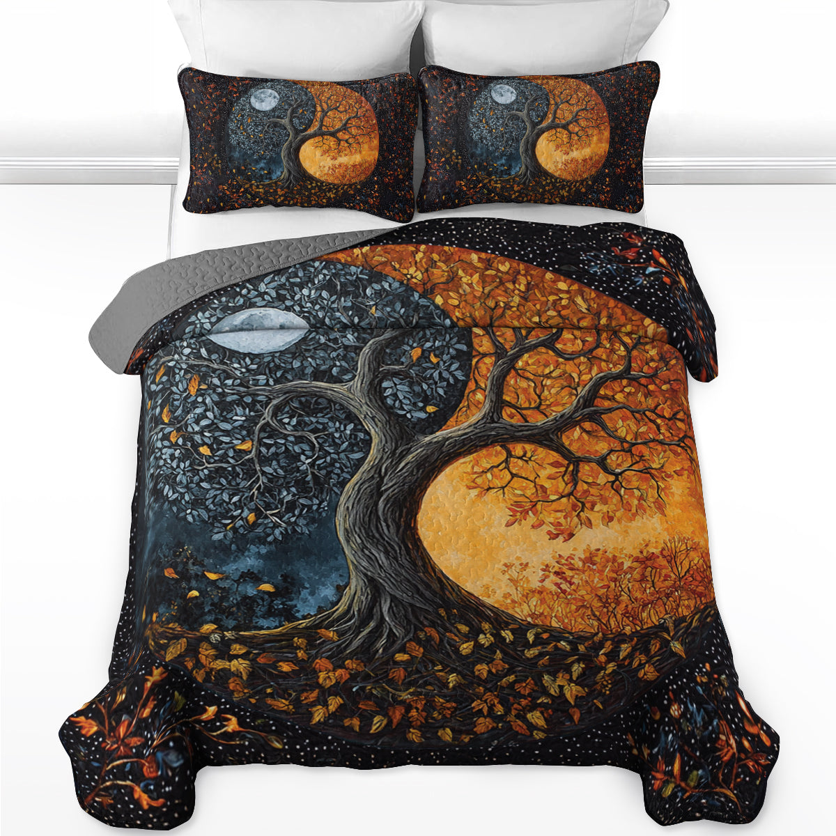 Shineful All Season Quilt 3-Piece Set - Yin-Yang Tree of Life