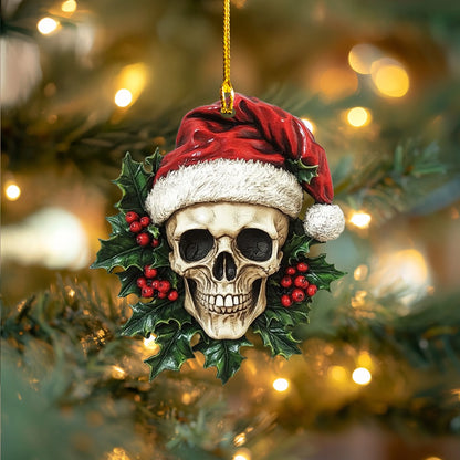 Shineful Acrylic Ornament Spooky Santa Skull