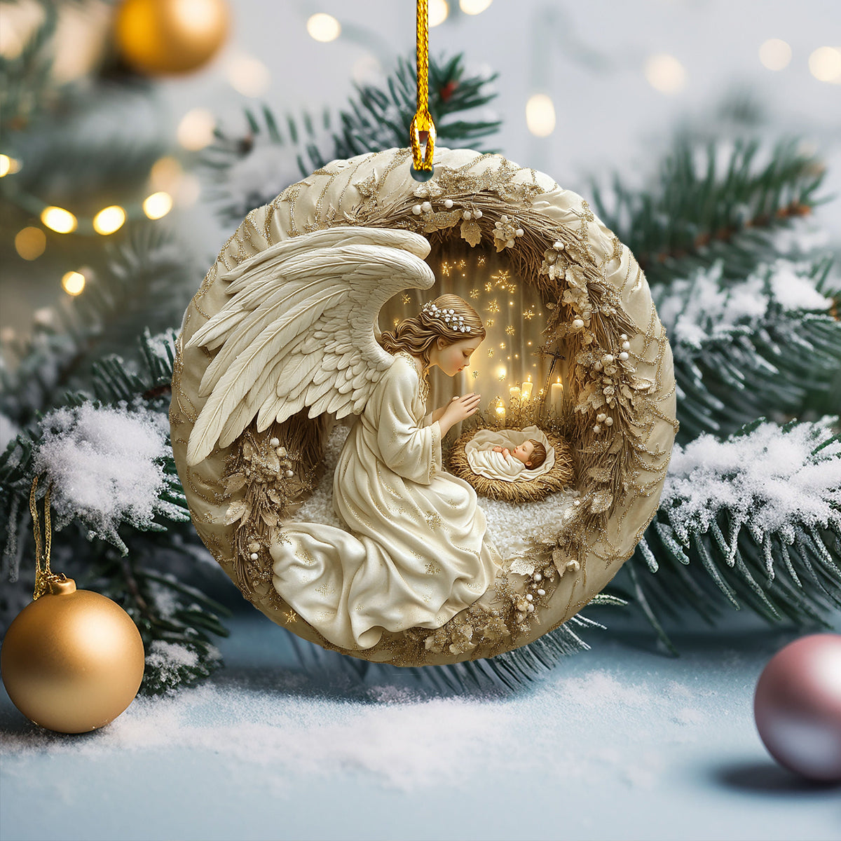 Shineful 2D Acrylic Ornament - Christmas Angel