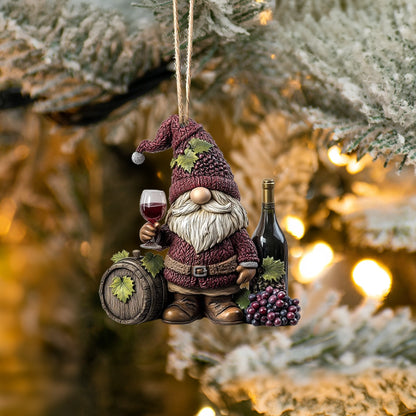 Shineful Acrylic Ornament Vineyard Gnome Holiday