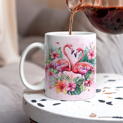 Shineful Ceramic Mug Love In Flamingo