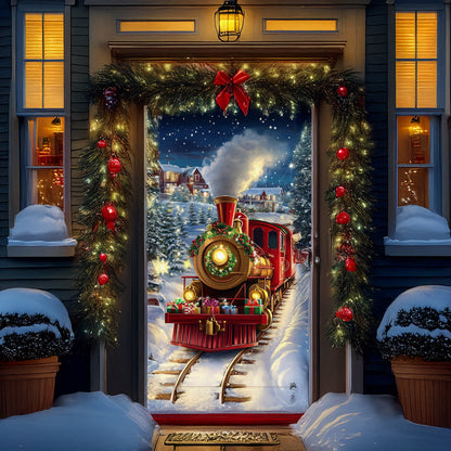 Shineful Door Cover - Christmas Train