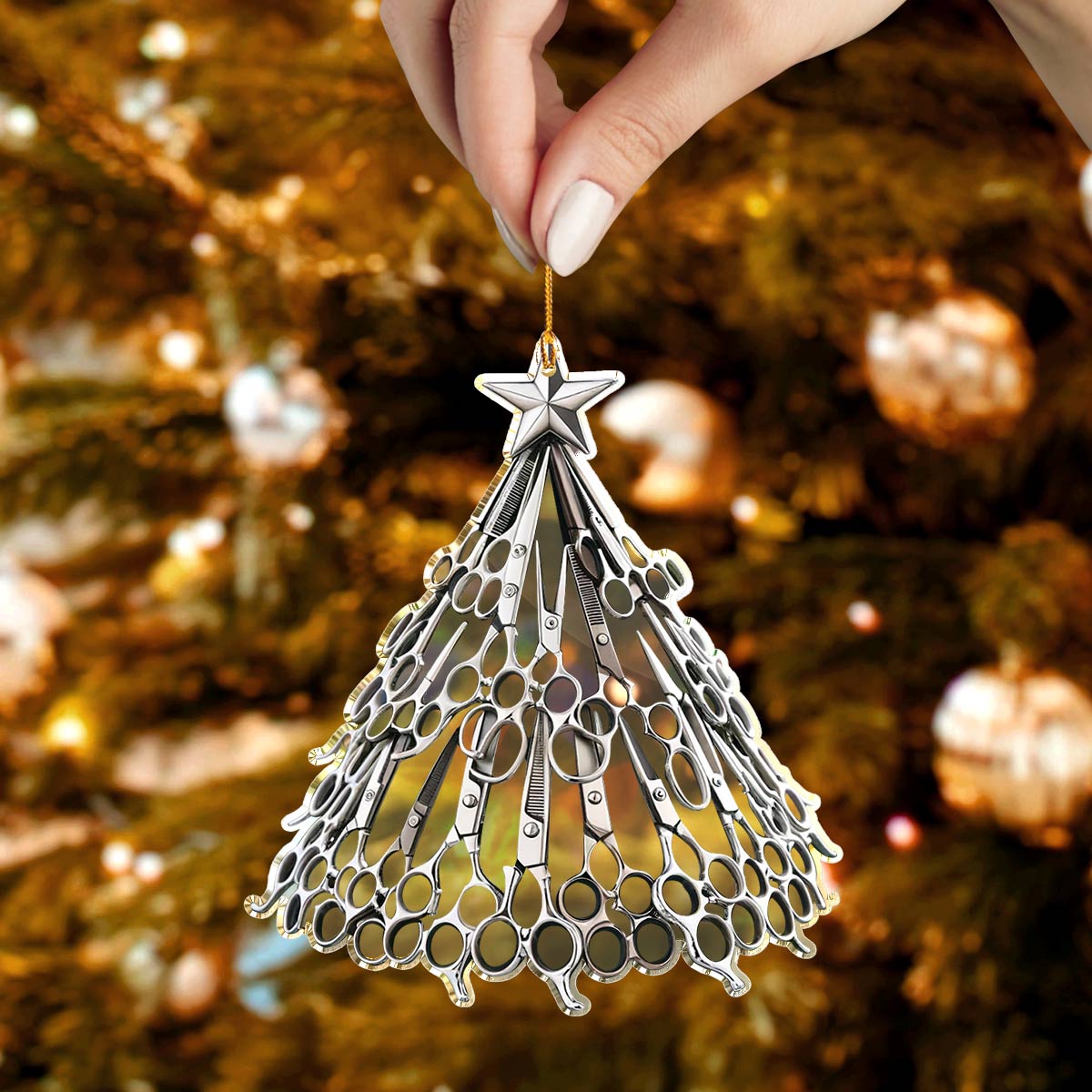 Shineful 2D Acrylic Ornament Christmas Tree Scissors