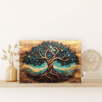 Shineful 2D Metal Sign Tree of Life - Celestial Harmony