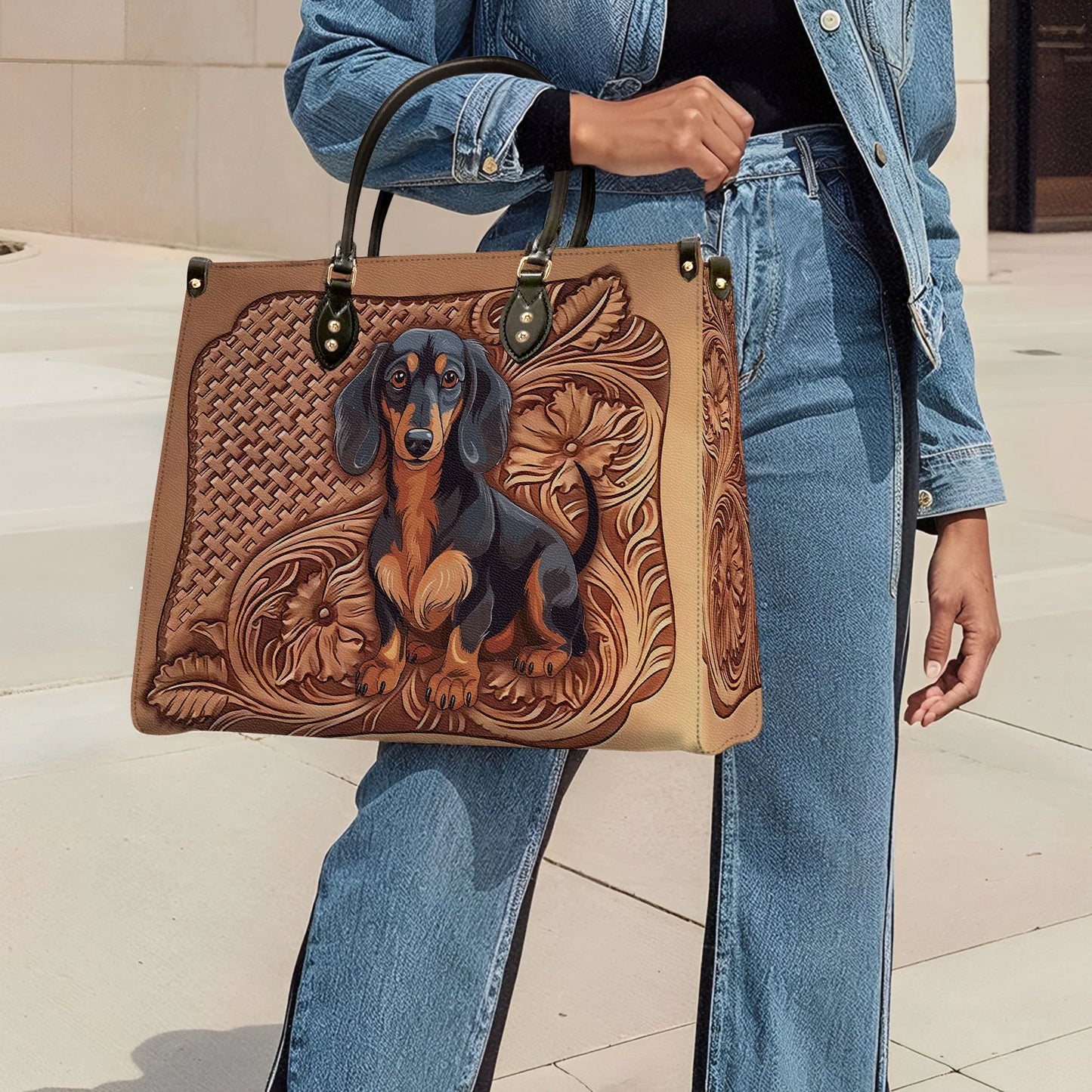 Shineful Leather Bag Dachshund Strength