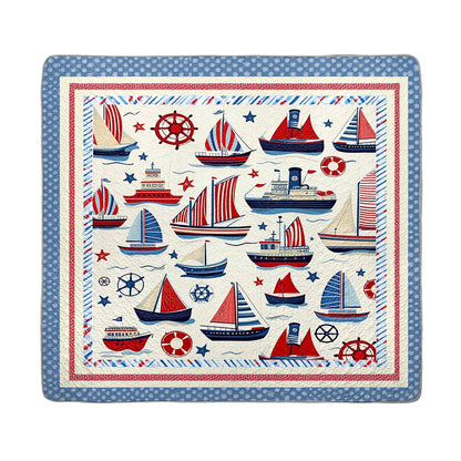 Ensemble de courtepointe toutes saisons Shineful 3 pièces - Sail Away Cozy