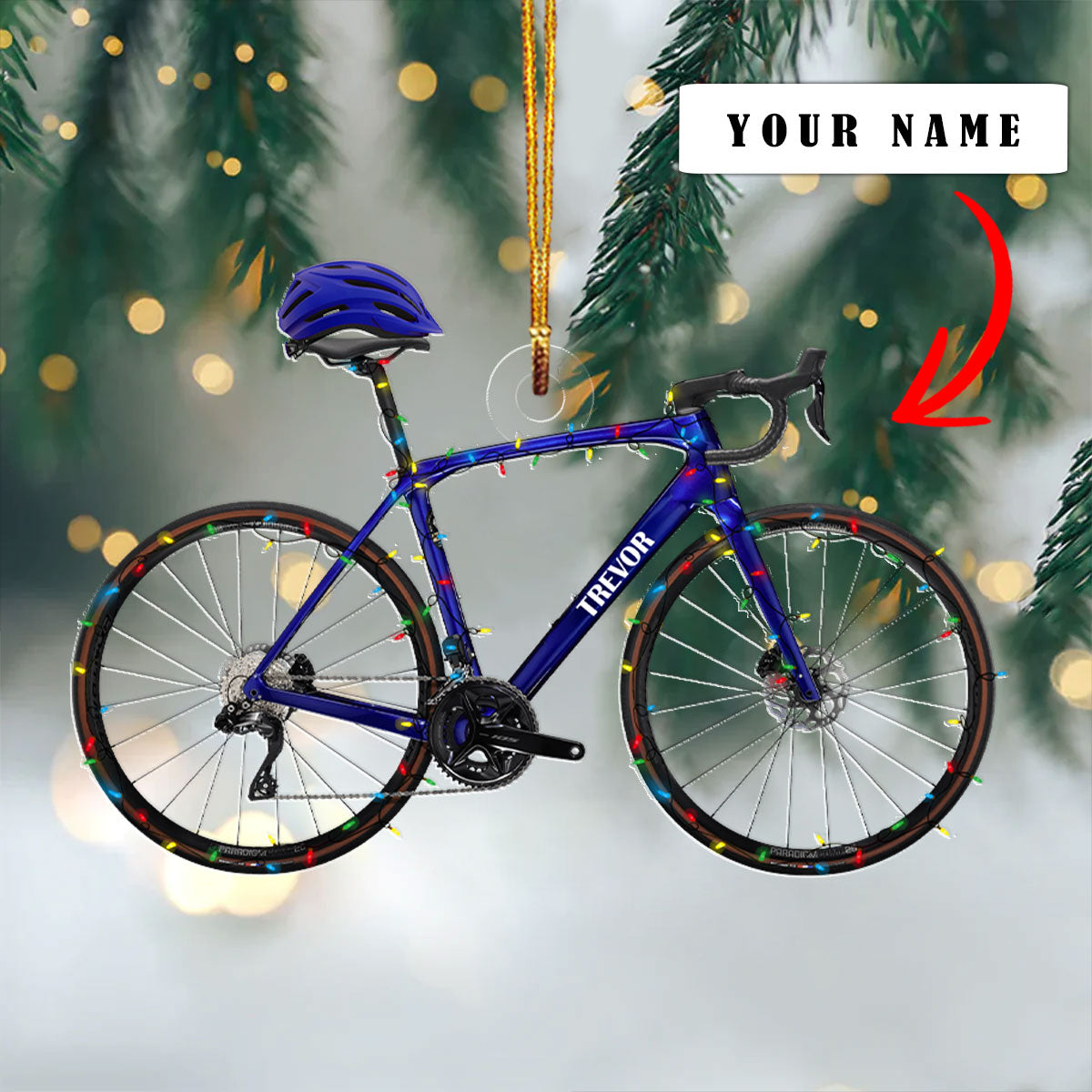 Glänzendes 2D-Acryl-Ornament - Personalisierte Rennrad-Kollektion 