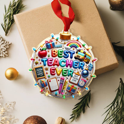 Shineful Acrylic Ornament Personalized Happy Christmas Teacher