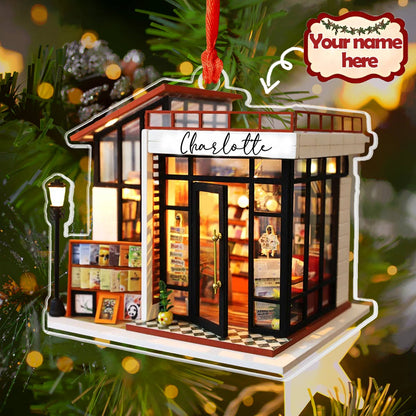 Shineful 2D Acrylic Ornament Personalized Bookstore