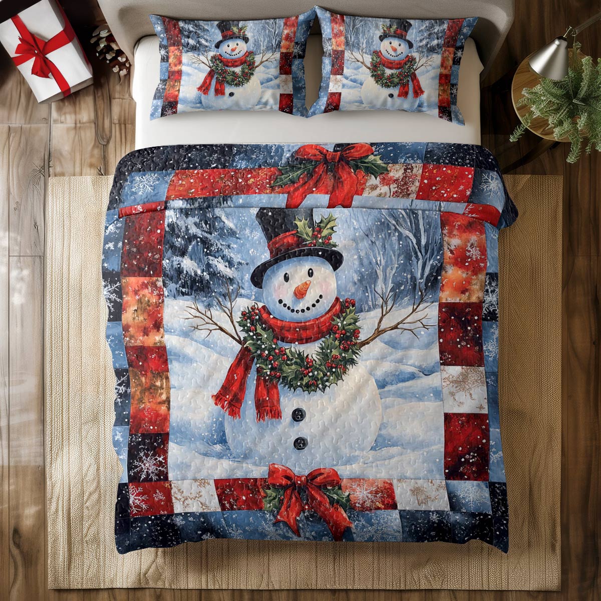 Shineful All Season Quilt 3-teiliges Set Snowy Smile 