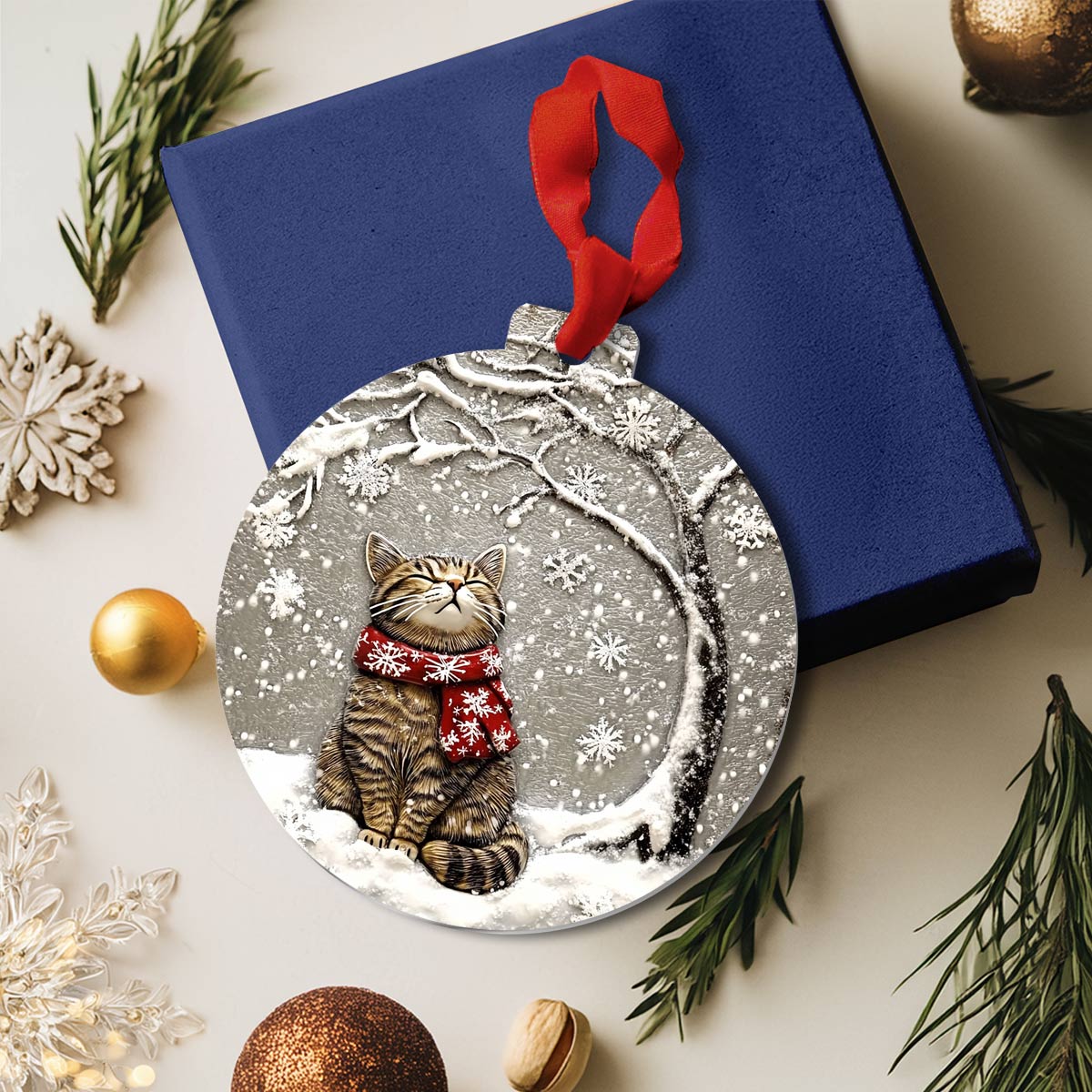 Shineful 2D Acrylic Ornament Cozy Cat